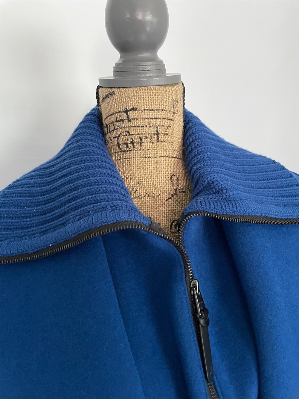 Mackage Cobalt Blue Trench Coat with Black Leather Tie Belt NWT S - Picture 6 of 13